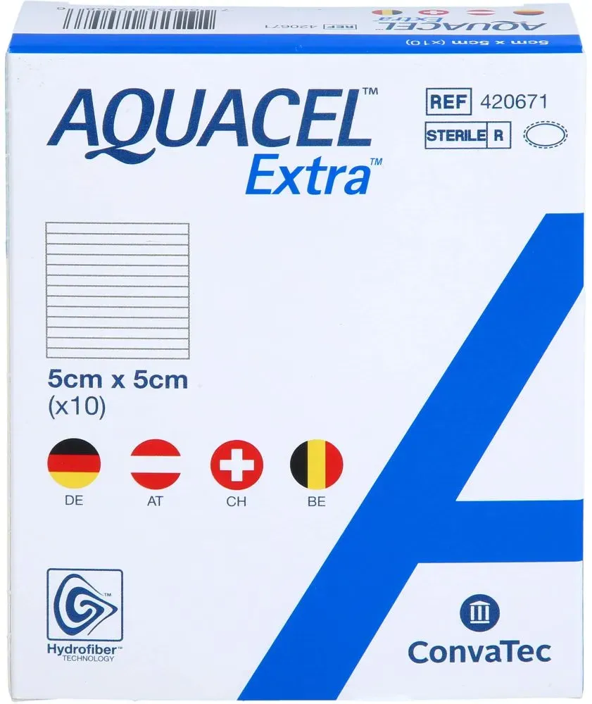 AQUACEL Extra 5x5 cm Verband 10 St