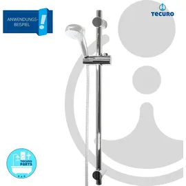 tecuro Brausestange 115 cm Wandstange SUN - mit variablen Wandbefestigungen, verchromt