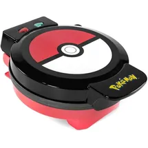 Uncanny Brands Waffelautomat Pokeball Rot/Schwarz/Weiß