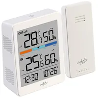 Infactory Außen- und Innen-Thermometer und Hygrometer mit Funk-Außensensor, 60 m