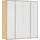 Rauch Wäscheschrank VOYAGER 187 x 194 x 53 cm Braun/Weiß