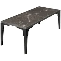 Tectake tectake® Rattan Tisch, Foggia 196x87x76cm