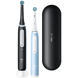 Oral-B iO Series 3 Duopack Matt Black + 2. Handstück Ice Blue + Reiseetui