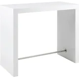 SalesFever Bartisch 130 x 105 x 60 cm Weiß Hochglanz
