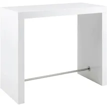 SalesFever Bartisch 130 x 105 x 60 cm Weiß Hochglanz
