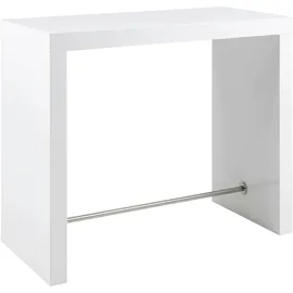 SalesFever Bartisch 130 x 105 x 60 cm Weiß Hochglanz