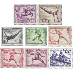 Briefmarken Deutsches Reich - Olympische Sommerspiele Berlin, Michel-Nr.: 609-616, postfrisch