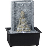 HTI-Living, Brunnen + Gartenteich, LED Zimmerbrunnen mit Buddhafigur