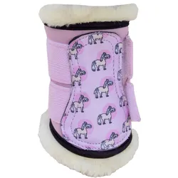 Kentucky Horsewear TurnoutGamaschen mit Veganem Schaffell - hellrosa - Shetty
