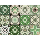 OTTO home Fliesenaufkleber Ornamente 12er Set grün Sticker