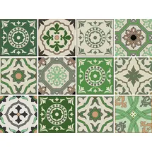 OTTO home Fliesenaufkleber Ornamente 12er Set grün Sticker