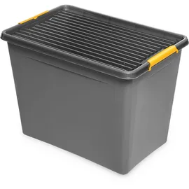 Kreher Aufbewahrungsbox Solid Box 80 l 1-tlg. Grau