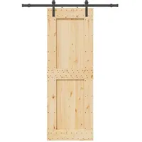 vidaXL Schiebetür mit Beschlag 80x210 cm Massivholz Kiefer