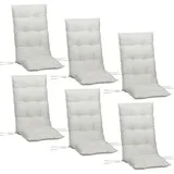 DETEX Sitzkissen 6er-Set Cozy Vanamo Creme 122x48x8cm