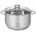 Kochtopf Edelstahl Induktion 24 cm mit Glasdeckel Grau 5