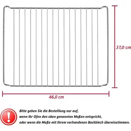 ICQN Backblech & Gitter 460 × 370 × 30 mm, Kompatibel mit Beko, Bosch, Grundig & Samsung, Emailliertes Backblech & Verchromtes Gitter