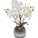 Künstliche Orchidee Im Topf Kunst Blumen Orchideen Phalaenopsis Pflanze Mit Topf
