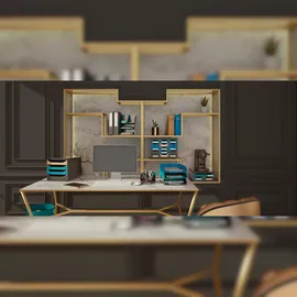 Exacompta 6x Briefablage Combo Styli, Neo Deco - Bleu canard