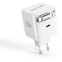 Realpower GaN Charger 65W weiss,65 Watt, 2x Type-C