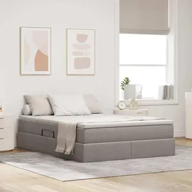 vidaXL Aufbewahrungsbett 140 x 200 cm Taupe