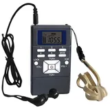 MOLERRI Digitales UKW-Radio, Mini-Lautsprecher, Tragbarer Empfänger, Display, Einzelband-Musik-Player, LED-Display, Silbergrau