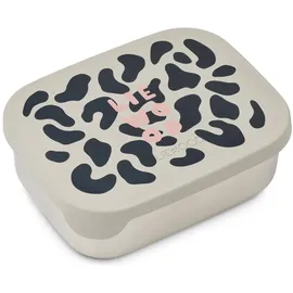 Liewood Kinder Lunchbox mit Deckel, mega leo mist Lunchbox, Blau, Mehrfarbig