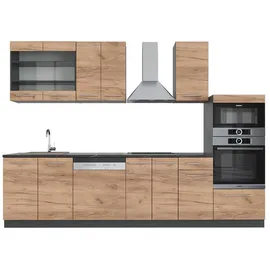 Vicco Küchenzeile Fame-Line 300 cm anthrazit eiche