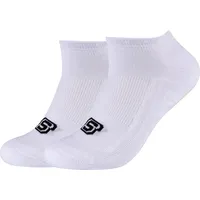 SKECHERS Unisex Socken, Cushioned Sneaker Socks Weiss, 39 -