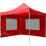 VCM VCM, Pavillon, Aluminium-Faltpavillon rot (300 cm, 300 cm)