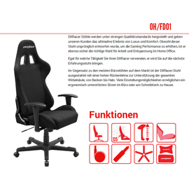 DXRacer Formula FD01 Gaming Chair schwarz/rot