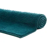 liebling Badematte, Fußbodenheizung geeignet, Polyester, rechteckig, Antirutsch-Beschichtung, sehr Saugfähig, Größe: 60x100 cm, petrol blau rechteckig | 60 cm x 100 cm