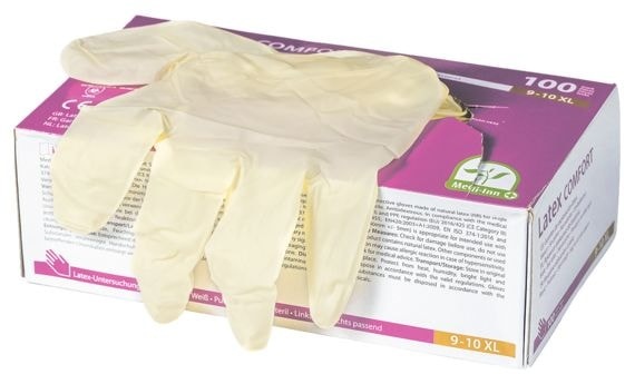 Einmalhandschuhe Latex puderfrei XL braun, Papstar