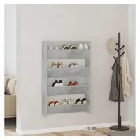 vidaXL Wand-Schuhschränke 80 x 60 x 18 cm betongrau / betongrau