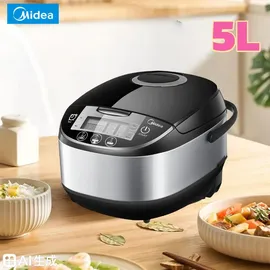 Midea Reiskocher Schwarz/Silber 5,0 l