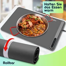 casativo Warmhalteplatte, Speisewärmer, Grau, Schwarz