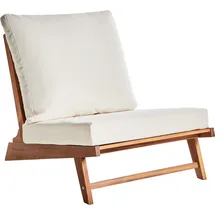 Beliani Micci Gartensessel 44 x 44 x 71 cm cremeweiß