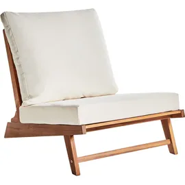 Beliani Micci Gartensessel 44 x 44 x 71 cm cremeweiß