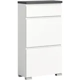 xonox home Shoelove 60 x 109 x 27 cm weiß/grau, 1 Schublade, Soft Close