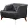 JV Möbel Sessel 87 x 74 x 83 cm Schwarz Kunstleder
