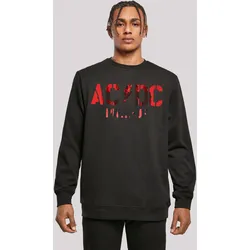 Sweatshirt F4NT4STIC "ACDC Rock Musik Band PWRUP Photo Logo", Herren, Gr. XL, schwarz, Obermaterial: 50% Baumwolle, 50% Polyester, casual, regular fit, Rundhals, Langarm ohne Bündchen, Sweatshirts, Print