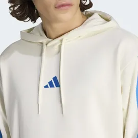 adidas Essentials 3-Streifen Kapuzensweat Herren Weiß XL