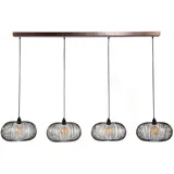 KAWOLA Hängeleuchte CATAVI Hängelampe 4-flammig Metall schwarz