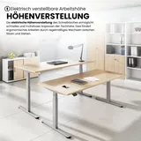 bümö Schreibtisch, Grau, Holzwerkstoff, Nachbildung, Rechteckig, 180x74x80 cm, FSC Mix, Arbeitszimmer, Schreibtische, Bürotische