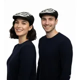 Misfits Unisex Punkband Schiebermütze stylische Alltags-Mütze mit Totenkopf-Motiv Fan-Artikel Schwarz/Weiß - One-Size