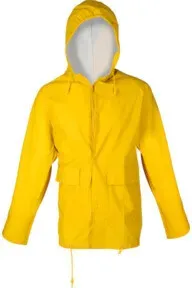 Asatex Regenjacke Gr.M gelb PU-Stretch m.Kapuze EN343 Kl.2 reißfest