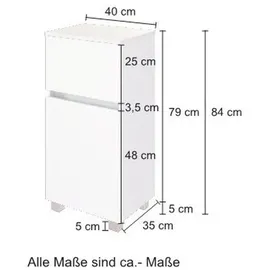 Held Held-Möbel Unterschrank Baabe Dekor Grau Graphit