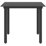 vidaXL Garten-Esstisch 80 x 80 x 74 cm schwarz 313109