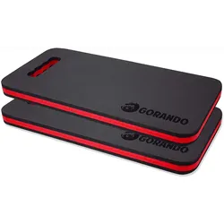 GORANDO® Premium EVA Kniekissen - 44x22cm - für Garten, Haus, Werkstatt - Kniepad - rot - 2er set
