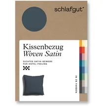schlafgut Kissenbezug Woven Satin 40 x 40 cm Grau