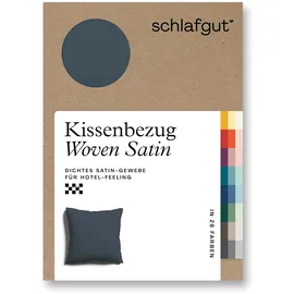 schlafgut Kissenbezug Woven Satin 40 x 40 cm Grau